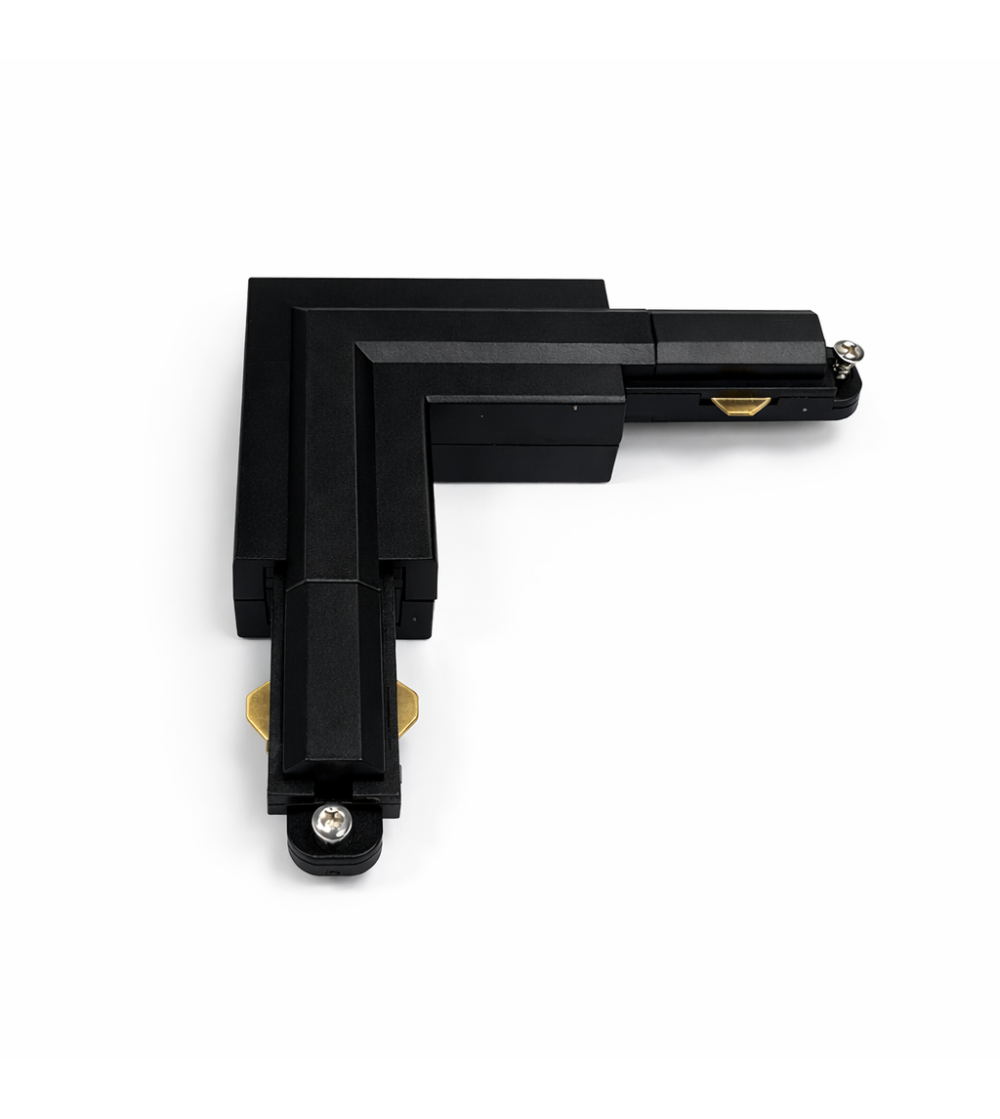 CONECTOR 90º IZQUIERDA CARRIL MONOFASICO NEGRO